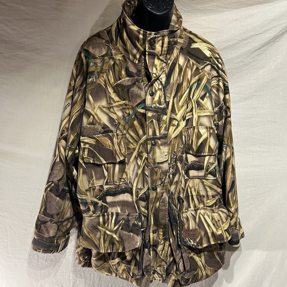 Vintage Walls Water-Pruf Hunting Jacket Mens XL Advantage Wetlands Camo 32013AW